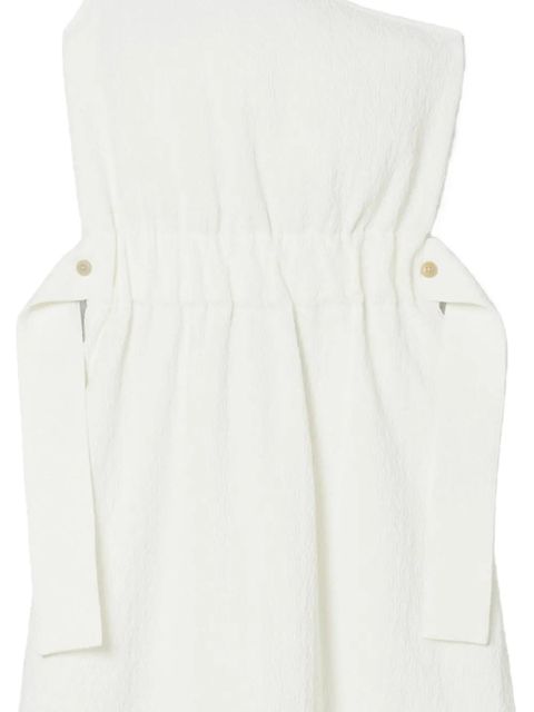 Tory Burch one-shoulder belted cotton dress - White - zdjęcie produktu nr 2