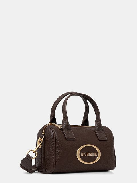 Love Moschino torebka skórzana kolor brązowy JC4338PP0NK1431A