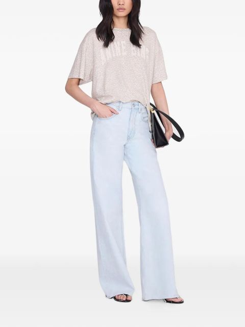 ANINE BING Cade leopard-print T-shirt - Neutrals