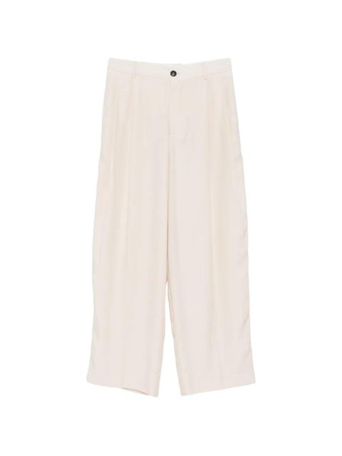 SOLOTRE pleated straight-leg trousers - Neutrals - zdjęcie produktu nr 1