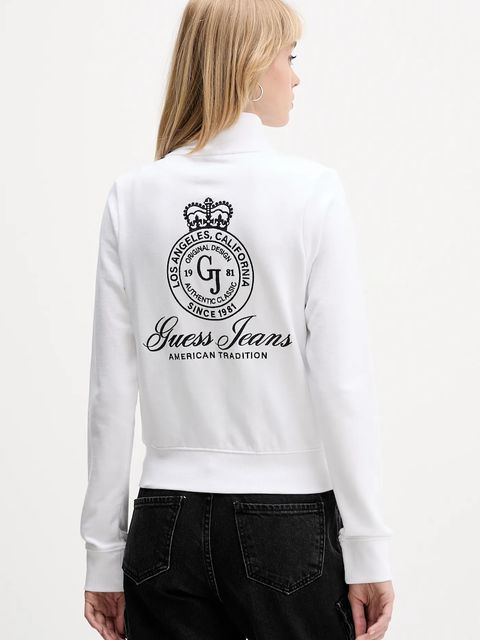 Guess Jeans bluza bawełniana damska kolor biały z aplikacją W5YQ17 K68I4 - zdjęcie produktu nr 2