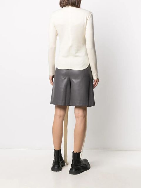 AMBUSH apron jersey roll neck top - White