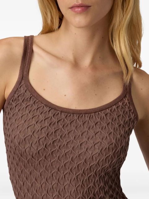Missoni textured sleeveless tank top - Brown