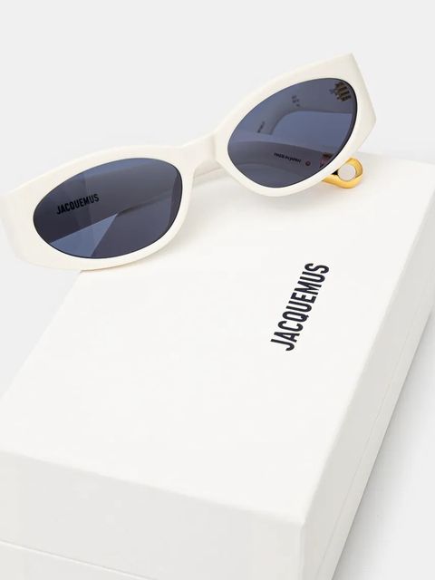 Jacquemus okulary przeciwsłoneczne OVALO kolor biały JAC4C7SUN - zdjęcie produktu nr 2