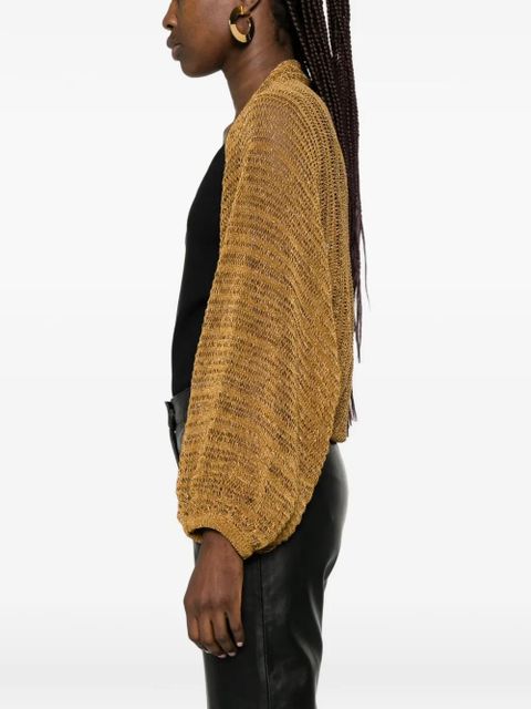 SOLOTRE long-sleeve cardigan - Brown