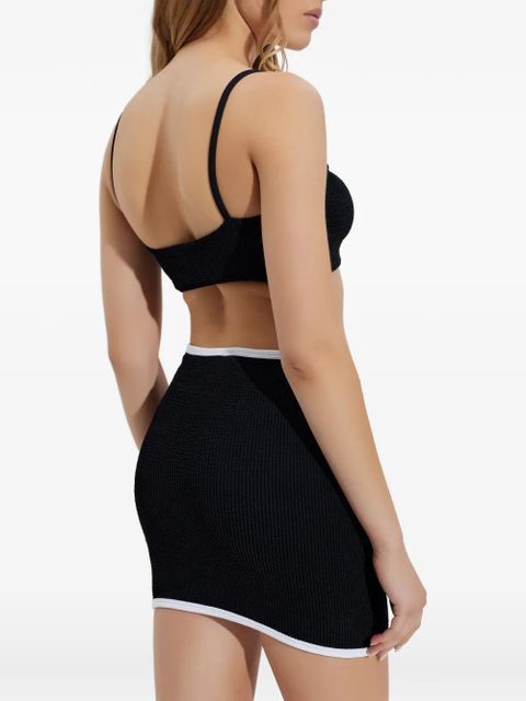 Hunza G Devyn crinkle skirt - Black