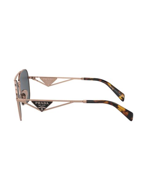 Prada Eyewear triangle-logo pilot sunglasses - Gold
