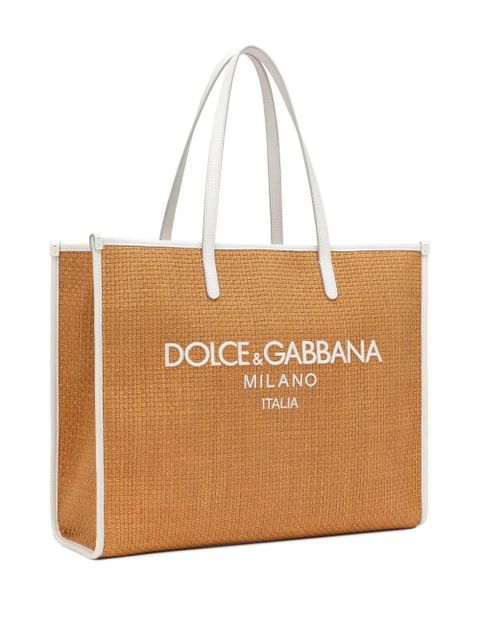 Dolce & Gabbana large Shopping woven tote bag - Brown - zdjęcie produktu nr 2