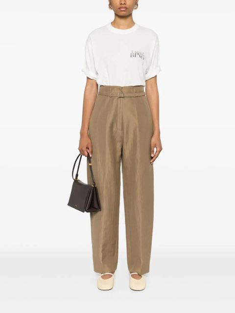 ANINE BING logo-print cotton T-shirt - White