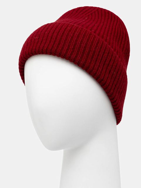 Answear.LAB czapka wełniana kolor bordowy - zdjęcie produktu nr 2