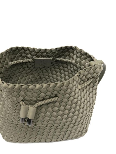 NAGHEDI medium Gramercy woven bucket bag - Green