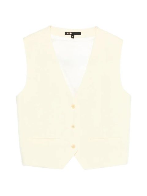 Maje buttoned sleeveless gilet - Yellow - zdjęcie produktu nr 1