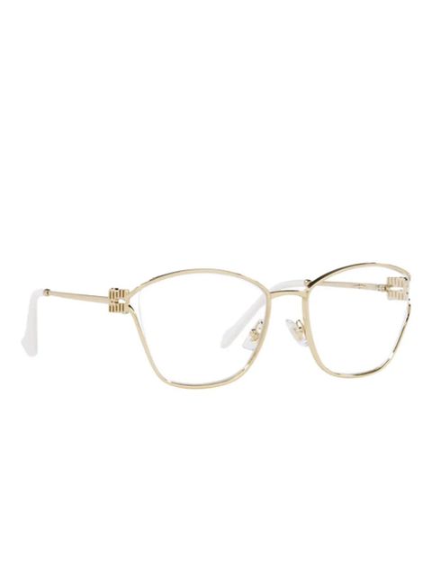 Miu Miu Eyewear geometric-frame glasses - Gold - zdjęcie produktu nr 2
