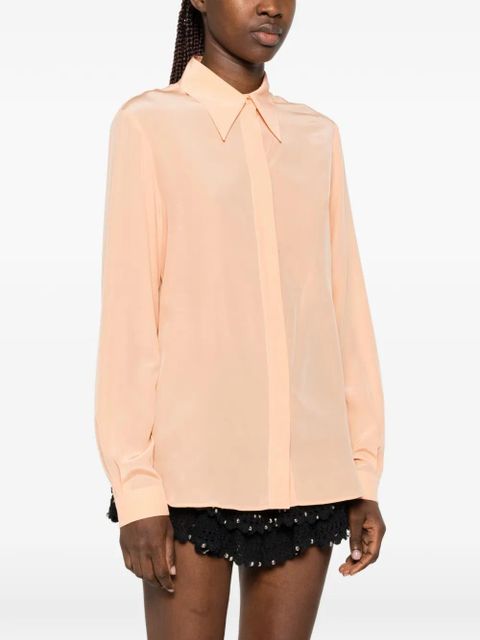 Missoni concealed-fastening long-sleeve blouse - Orange