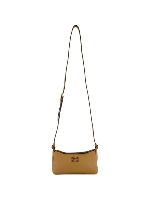 Miu Miu logo-plaque shoulder bag - Brown - zdjęcie produktu nr 1