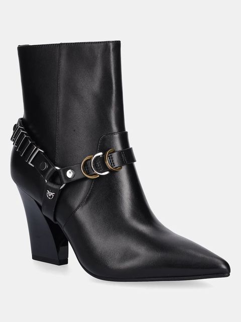 Pinko botki Viola 02 damskie kolor czarny na słupku SD0417P001Z99 - zdjęcie produktu nr 1