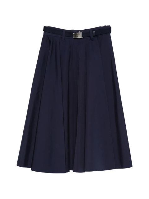 Prada A-line belted midi skirt - Blue - zdjęcie produktu nr 1