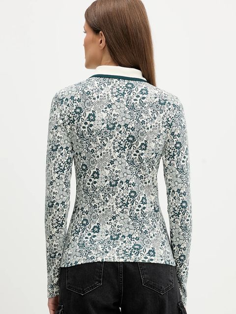 adidas Originals longsleeve Liberty kolor zielony JW5273 - zdjęcie produktu nr 2