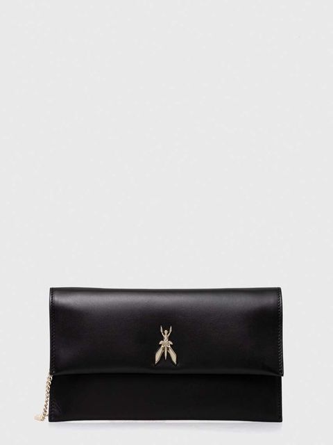 Patrizia Pepe kopertówka skórzana kolor czarny CB5460 L011