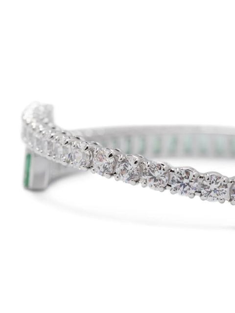Swarovski Matrix crystal-embellishment bracelet - Silver