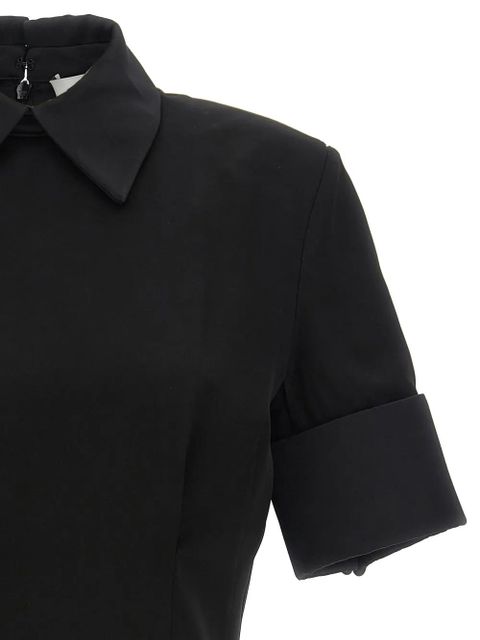 Sportmax collar zip-up dress - Black