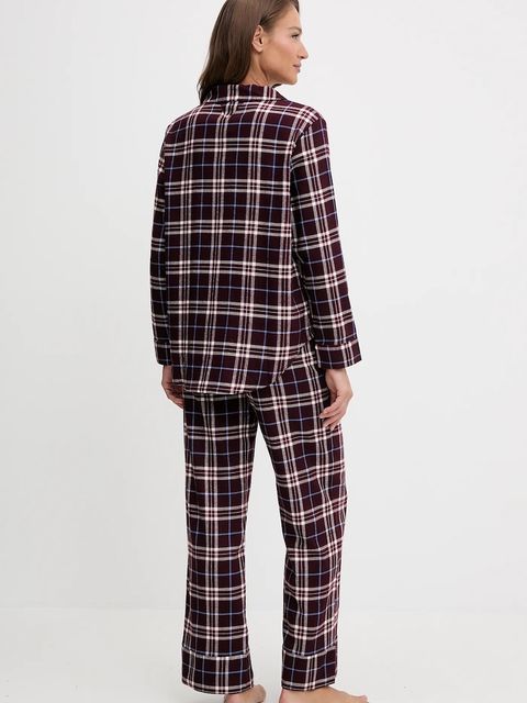 Tommy Hilfiger piżama damska kolor bordowy UW0UW06158