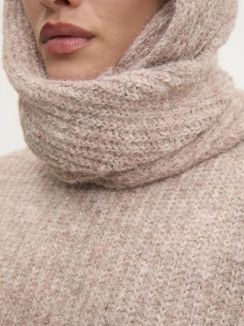 Answear.LAB sweter z wełną + szalik i czapka