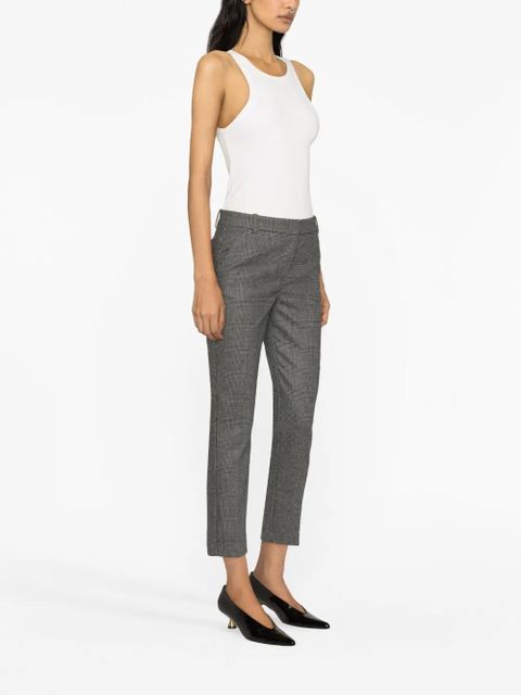 PINKO Bello checkered slim-fit trousers - Grey