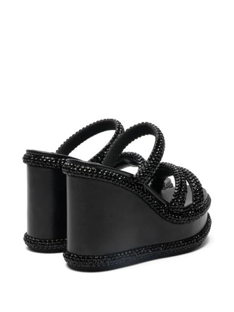 Casadei Sirio wedge sandals - Black