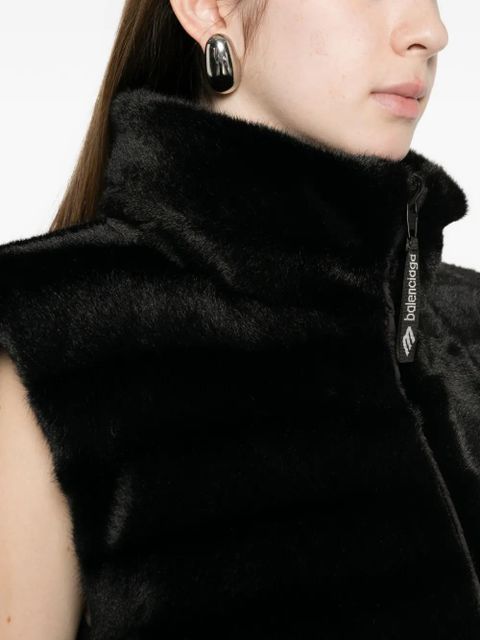 Balenciaga zip sleeveless gilet - Black