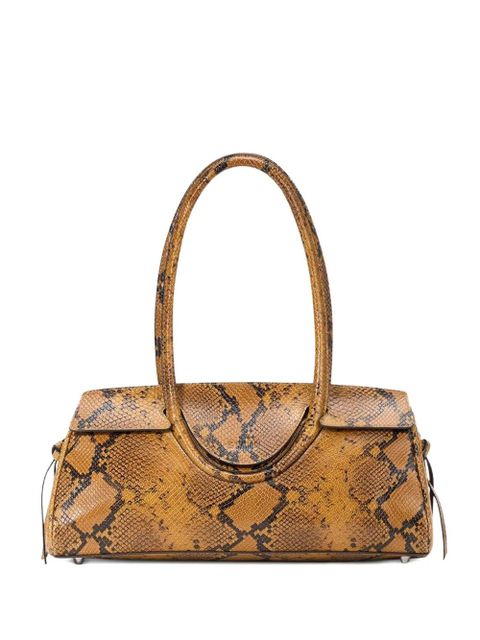 STAUD Maude snake-print shoulder bag - Orange - zdjęcie produktu nr 1