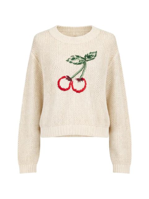 TWINSET cherry sweater - Neutrals - zdjęcie produktu nr 1