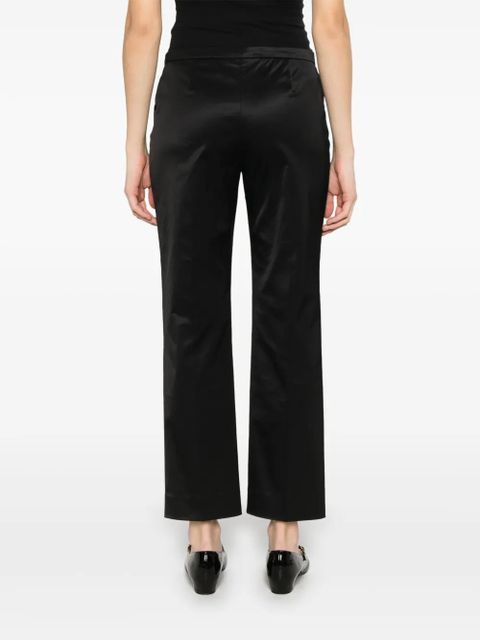 TOTEME straight-leg cropped trousers - Black