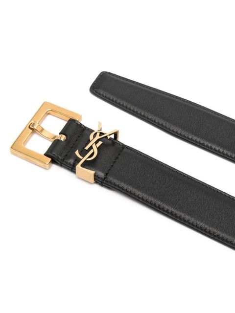 Saint Laurent Monogram thin belt - Black - zdjęcie produktu nr 2