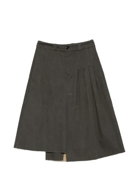 OUR LEGACY Origami asymmetric-hem midi skirt - Grey - zdjęcie produktu nr 1