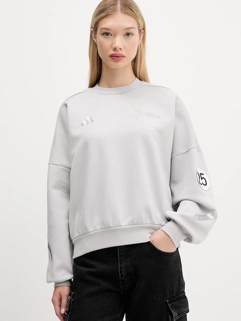 adidas bluza x Mercedes damska kolor szary z nadrukiem JW3480 - zdjęcie produktu nr 1