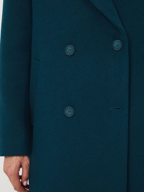 Medicine płaszcz z domieszką wełny damski kolor zielony