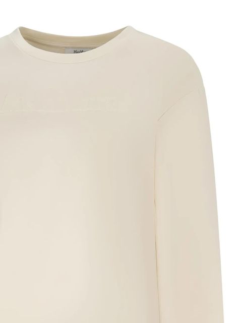 Max Mara long-sleeves embossed-logo sweater - Neutrals