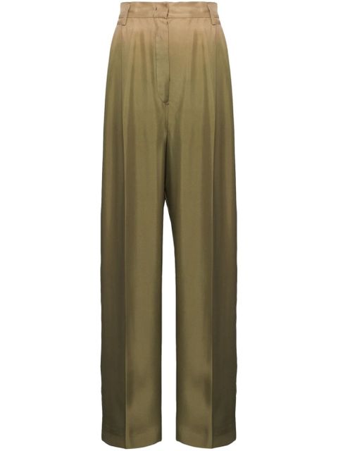 Prada gradient twill palazzo pants - Green - zdjęcie produktu nr 1