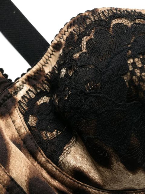 Dolce & Gabbana leopard-print balconette bra - Black - zdjęcie produktu nr 2