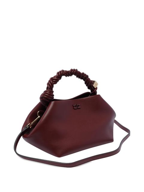 GANNI Bou braided-handle clutch bag - Red