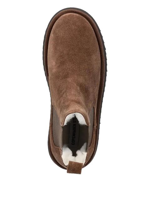 Copenhagen elastic-panel suede chelsea boots - Brown