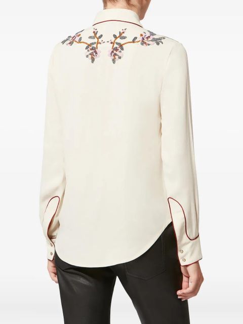 ISABEL MARANT YZEA beaded embroidered shirt - Neutrals