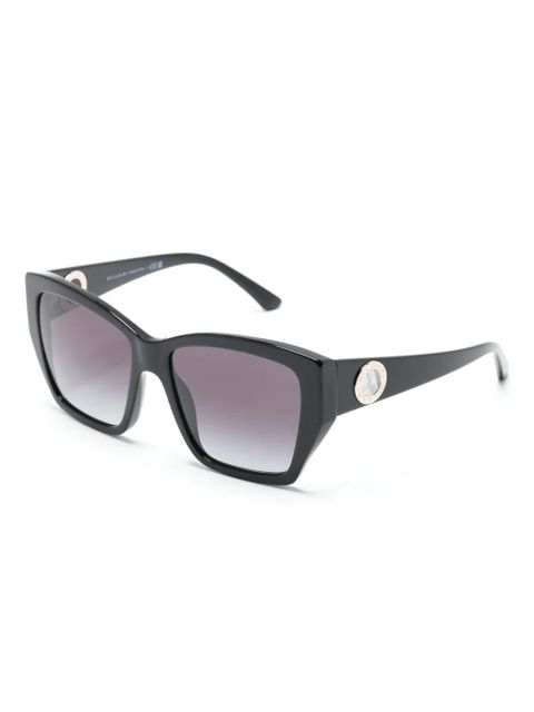 Bvlgari gradient-effect square-frame sunglasses - Black - zdjęcie produktu nr 2