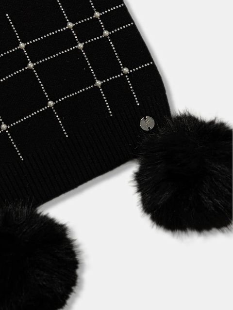 Joseph Ribkoff szalik damski kolor czarny z aplikacją 253970 - zdjęcie produktu nr 2