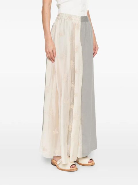 OUR LEGACY floral-embroidered maxi skirt - Grey