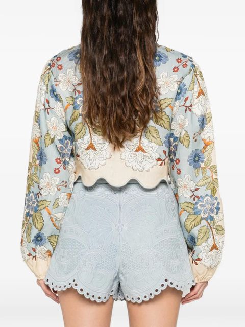 FARM Rio Garden Scarf floral-print blouse - Neutrals