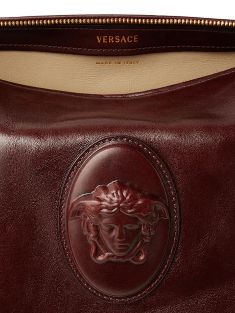 Versace Roomy leather boston bag - Brown