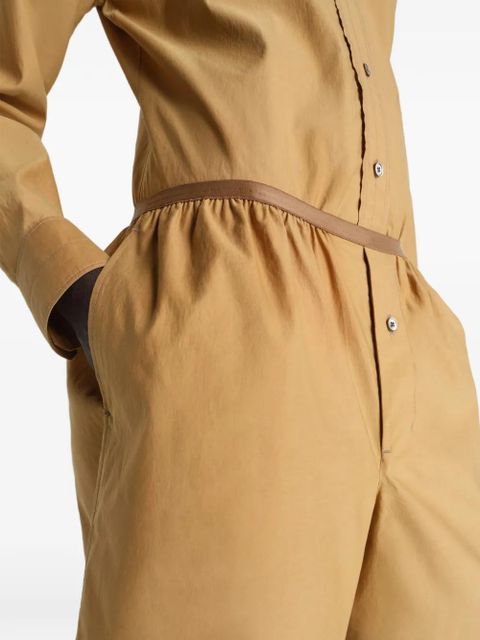 LEMAIRE buttoned elasticated shorts - Neutrals