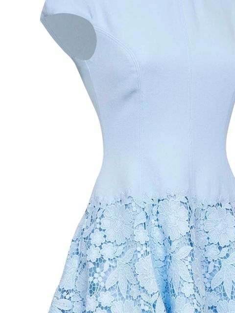 Self-Portrait macramé lace mini dress - Blue